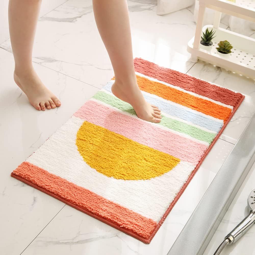 Quick-Absorbing Plush Microfiber Non-Slip Bath Mat