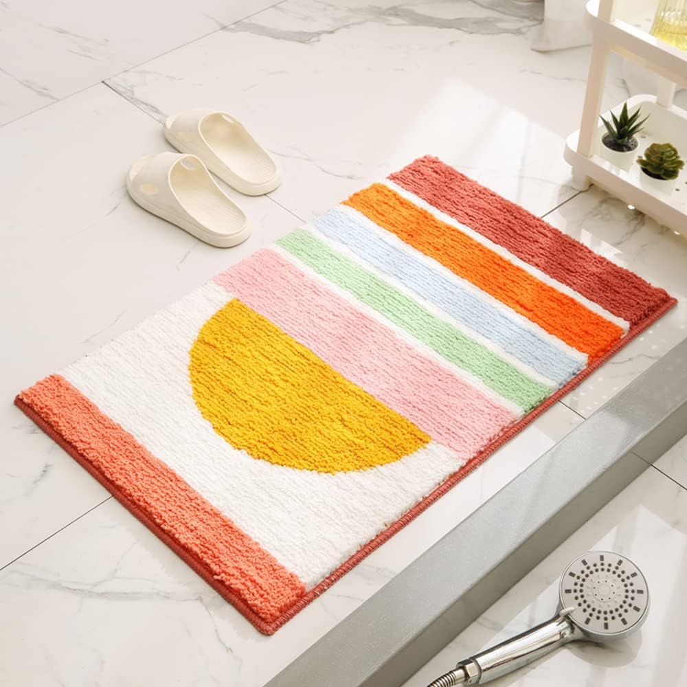 Quick-Absorbing Plush Microfiber Non-Slip Bath Mat