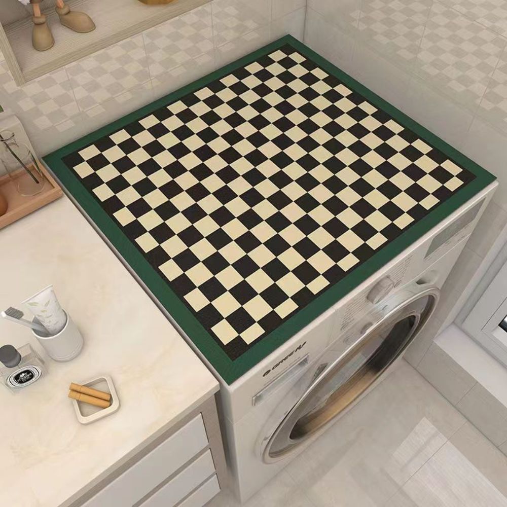 Quick-Drying Silicone Checkerboard Washing Machine Cover Mat