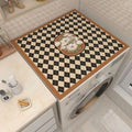 Quick-Drying Silicone Checkerboard Washing Machine Cover Mat