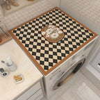 Quick-Drying Silicone Checkerboard Washing Machine Cover Mat