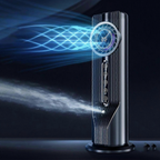 Quiet 6-Speed USB-Powered Tower Fan (100ml Tank, Timer)