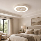 Quiet Bladeless Dimmable LED Ceiling Fan (Remote & App Control)