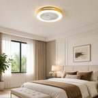 Quiet Bladeless Dimmable LED Ceiling Fan (Remote & App Control)