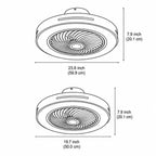 Quiet Bladeless Dimmable LED Ceiling Fan (Remote & App Control)