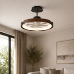 Quiet Bladeless LED App-Controlled Ceiling Fan (3-Step Dimming)