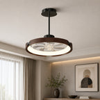 Quiet Bladeless LED App-Controlled Ceiling Fan (3-Step Dimming)