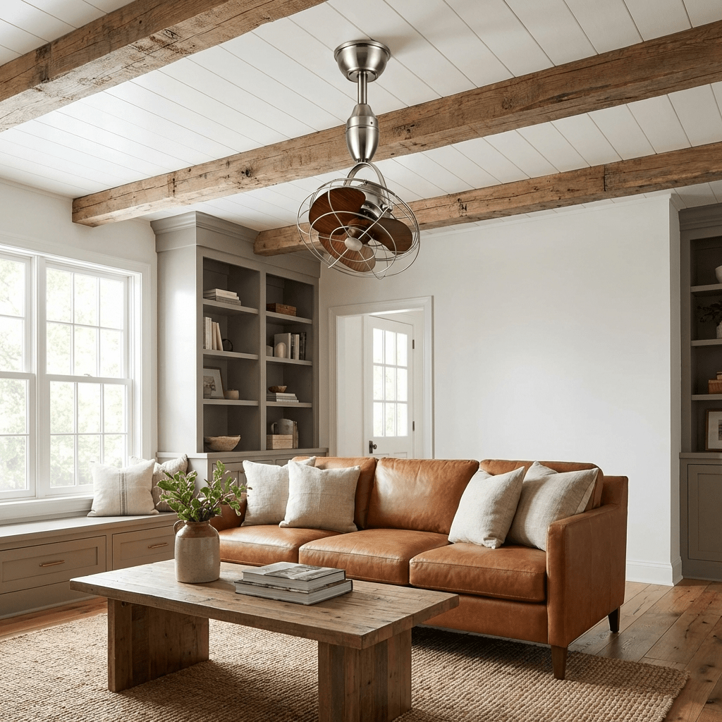 Quiet Copper Motor Adjustable Tilt Head Ceiling Fan (Remote Control)