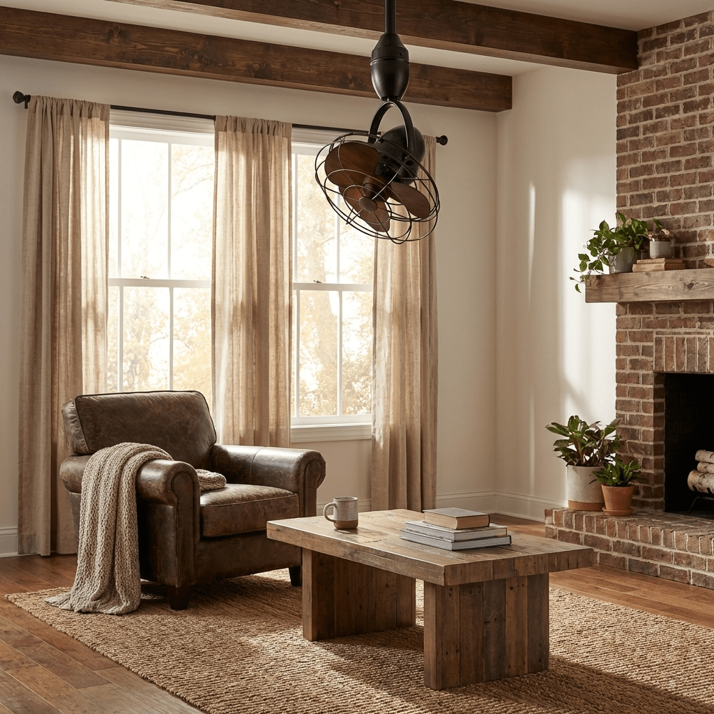 Quiet Copper Motor Adjustable Tilt Head Ceiling Fan (Remote Control)