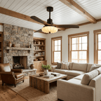 Quiet DC Motor & Warm LED Ceiling Fan Light
