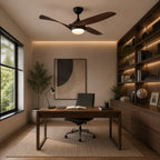 Quiet Energy-Efficient DC Motor & Dimmable LED Ceiling Fan (52 In Flush Mount)