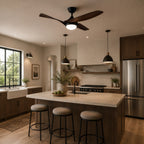 Quiet Energy-Efficient DC Motor & Dimmable LED Ceiling Fan (52 In Flush Mount)