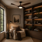 Quiet Energy-Efficient DC Motor & Dimmable LED Ceiling Fan (52 In Flush Mount)
