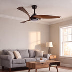 Quiet Energy-Efficient DC Motor & Dimmable LED Ceiling Fan (52 In Flush Mount)