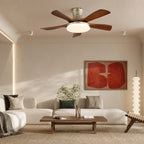 Quiet Integrated LED Wooden Blades Ceiling Fan (Flush-Mount)