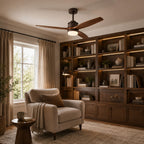 Quiet Wood-Blade Dimmable LED Ceiling Fan