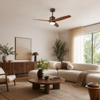 Quiet Wood-Blade Dimmable LED Ceiling Fan