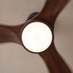 Quiet Wood-Blade Dimmable LED Ceiling Fan