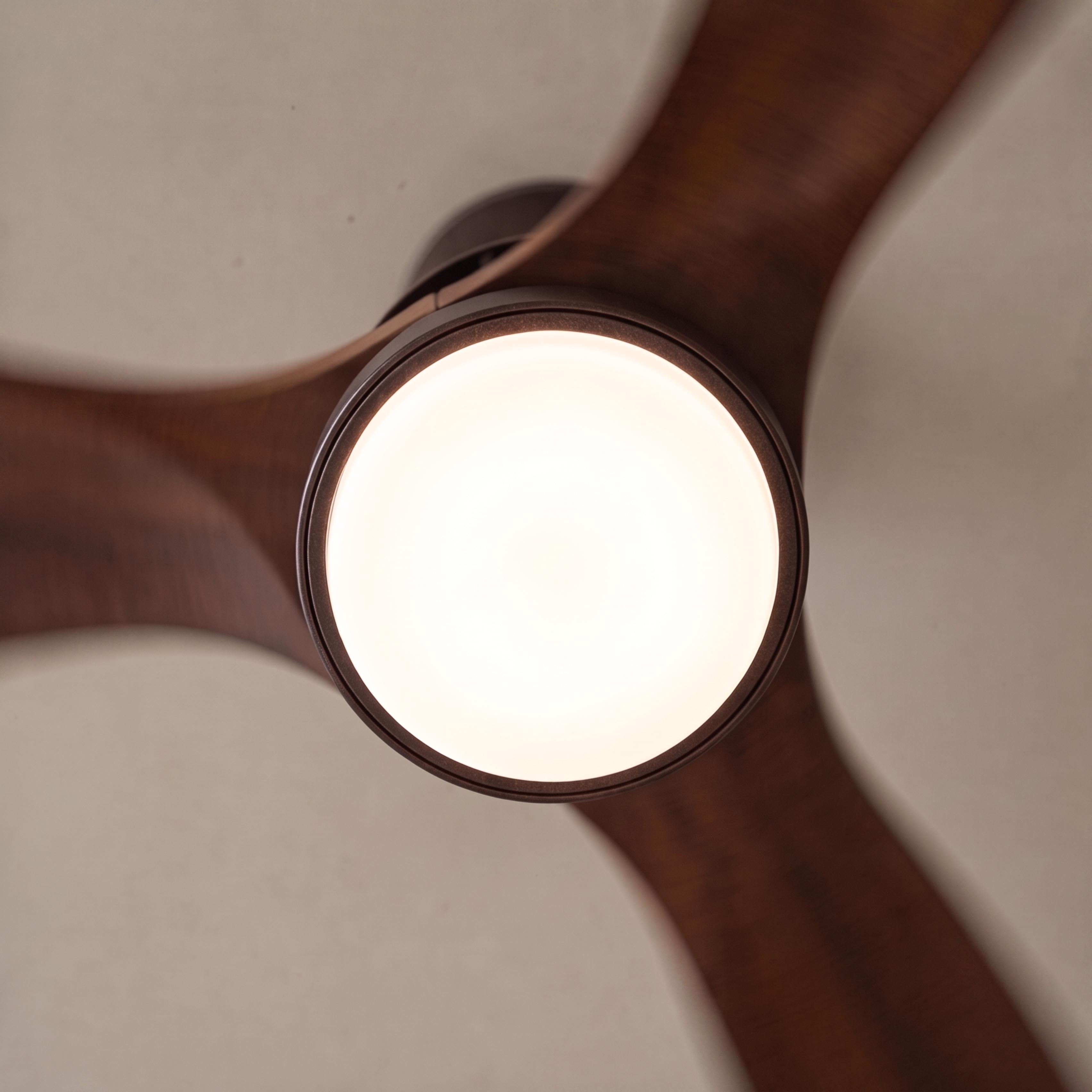 Quiet Wood-Blade Dimmable LED Ceiling Fan