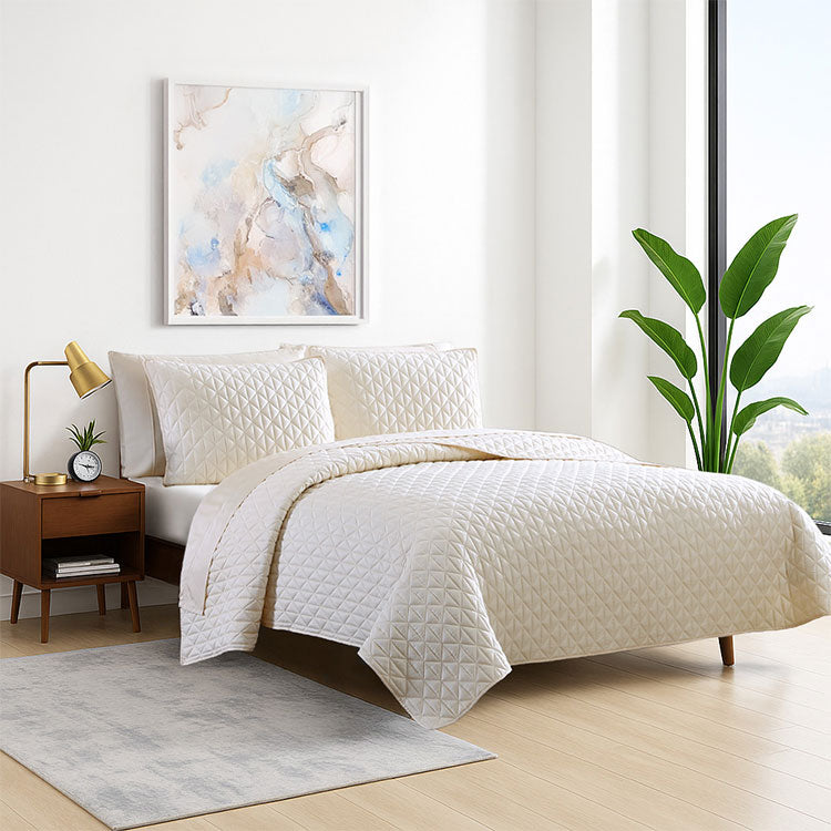 Quilt Diamond Quilted Soft Microfiber & Machine Washable