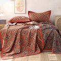 Quilt Reversible Cotton Embroidered Floral Machine Washable