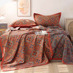 Quilt Reversible Cotton Embroidered Floral Machine Washable