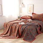 Quilt Reversible Cotton Embroidered Floral Machine Washable
