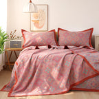 Quilt Reversible Cotton Embroidered Floral Machine Washable