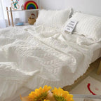 Quilt Set Lightweight Seersucker Ruffled Edges 3-Piece