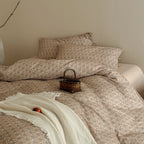 Quilted Bedding Set Breathable Cotton & Tie Closure