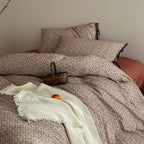 Quilted Bedding Set Breathable Cotton & Tie Closure