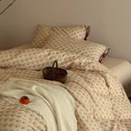 Quilted Bedding Set Breathable Cotton & Tie Closure