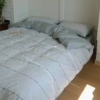 Quilted Bedding Set Reversible Leaf Quilting Satin Back