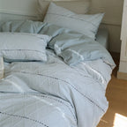 Quilted Bedding Set Reversible Leaf Quilting Satin Back