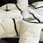 Quilted Bedding Set Velvety Finish Hypoallergenic Easy Care