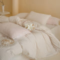 Quilted Bedding Set Wave Quilting & Lace Trim