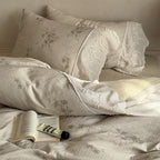 Quilted Bedspread Set Breathable Filling Embroidered Ruffle