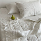 Quilted Bedspread Set Soft Cotton Blend Machine Washable