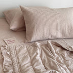 Quilted Bedspread Set Soft Cotton Blend Machine Washable