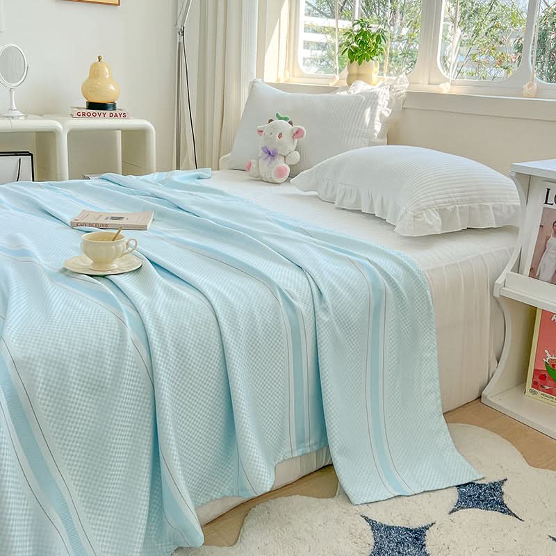 Quilted Blanket Bamboo Blend Breathable Cooling