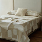 Quilted Cotton Bedspread Set Lightweight 91x94 Inches