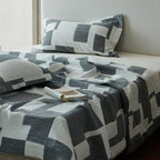 Quilted Cotton Bedspread Set Lightweight 91x94 Inches