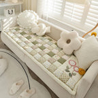 Quilted Floral Microfiber Sofa Cover
