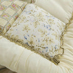 Quilted Floral Microfiber Sofa Cover