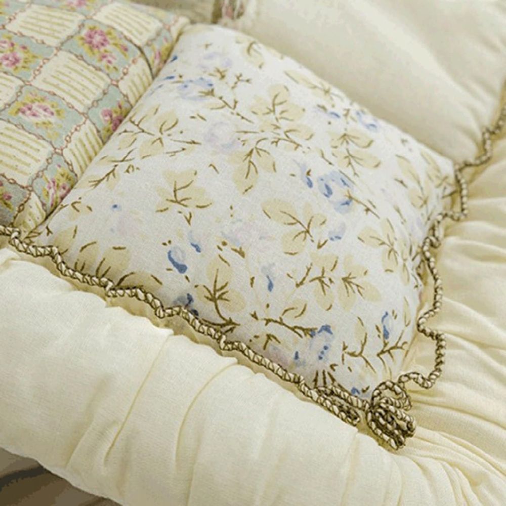 Quilted Floral Microfiber Sofa Cover