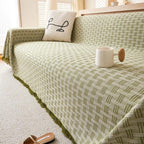 Quilted Geometric Microfiber Sofa Cover (Machine Washable)