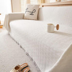 Quilted Geometric Microfiber Sofa Cover (Machine Washable)