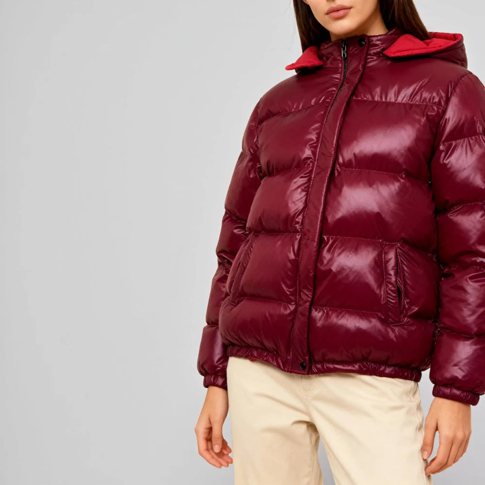 Quilted Jacket Hooded Lightweight Insulated Pockets Plus Size