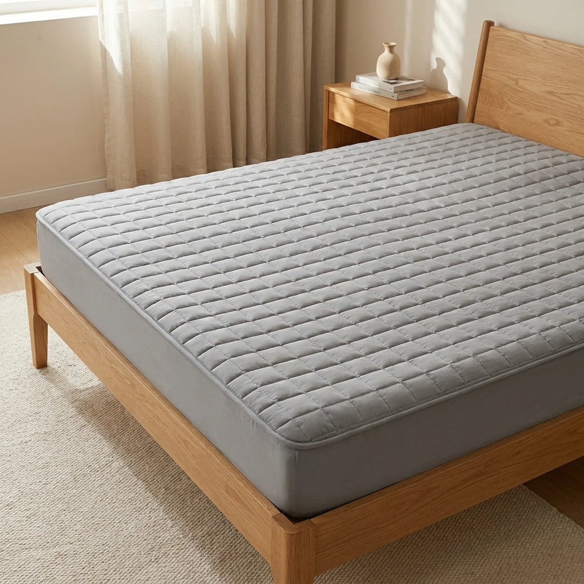 Quilted Mattress Protector Fitted Sheet Design 30cm Depth