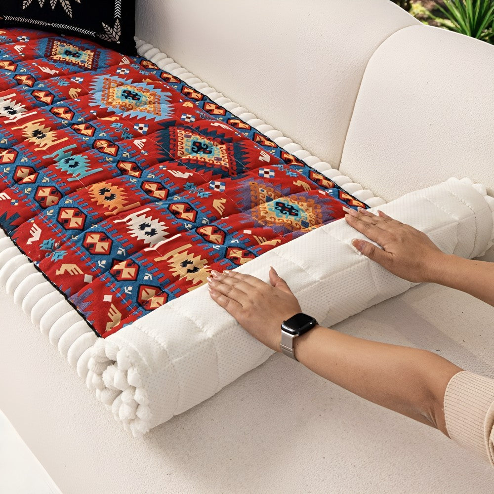 Quilted Microfiber Non-Slip Sofa Cover